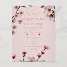 Elegant blommig bröllopsinbjudan design S