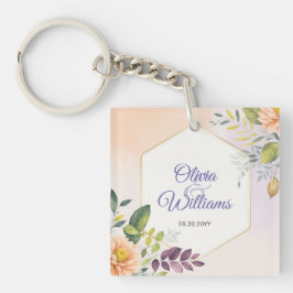 Elegant blommig bröllopsinbjudan mall