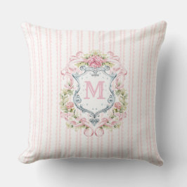 Elegant Blommig Brud Crest Kudde