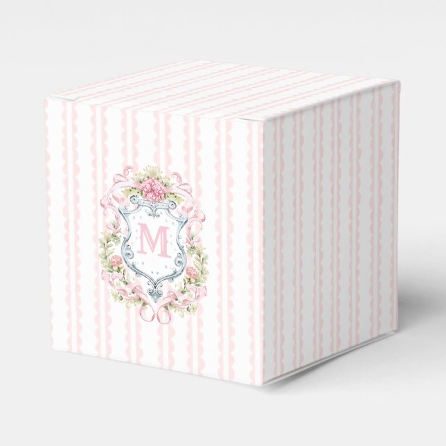 Elegant Blommig Brudlig Kam Presentaskar (Framsidan Sidan)