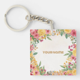 Elegant Blommig Dubbelnamns Bröllopsdusch Inbjudan