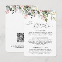 Elegant Blommig Eukalyptus Grönska QR-kod Bröllop