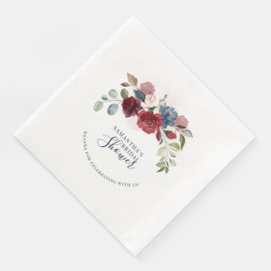 Elegant Blommig Framtid Mrs Bröllopsdusch Pappersservett