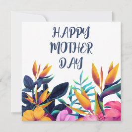 Elegant Blommig Glad Mors Dag Personlig Tack Kort
