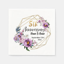 Elegant Blommig Guld 5-årsjubileum 