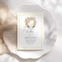 Elegant Blommig Hästsko Western Bröllop QR-kod