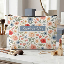 Elegant Blommig Konst Mönster Toalettningsväska