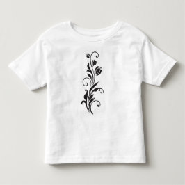 Elegant Blommig Konst T Shirt