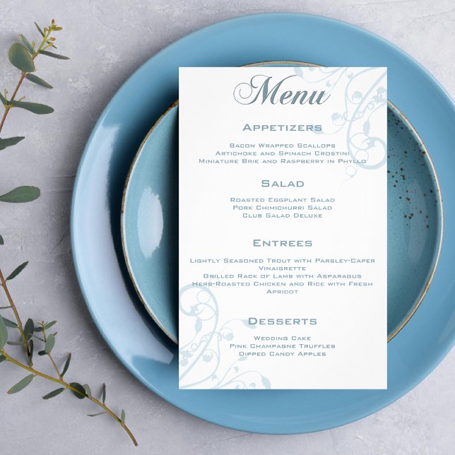 Elegant Blommig Ljus Lila Bröllopsmeny Folder Flygblad (Skapare uppladdad)