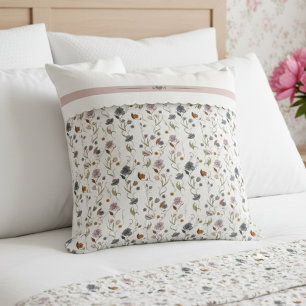 Elegant Blommig Mönster Cottagecore Kuddcover för Kudde