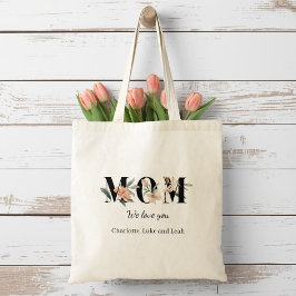 Elegant Blommig Personlig Blomma Mamma Handväskor Tygkasse