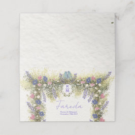 Elegant Blommig Platsskylt - Handritad Akvarell Placeringskort