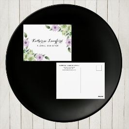 Elegant Blommig Postkort | Anpassningsbar Mall Vykort