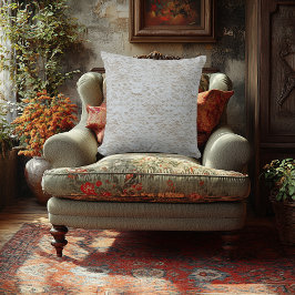 Elegant Blommig Präglad Tryck - Falskt Broderad Kudde