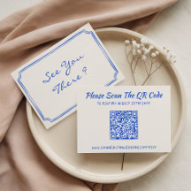 Elegant Blommig QR-kod Bröllop