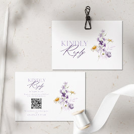 Elegant Blommig QR-kod RSVP-kort OSA Kort