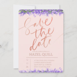 Elegant Blommig Quinceañera Spara Datum Inbjudningar