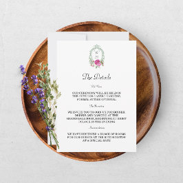Elegant Blommig Rosa Pion Monogram Bröllop Inbjudningar
