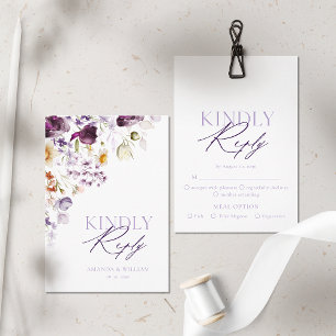 Elegant Blommig RSVP-kort OSA Kort