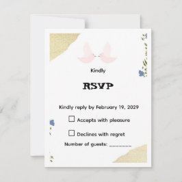 Elegant Blommig RSVP-kort OSA Kort