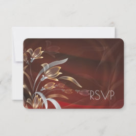 Elegant Blommig | Silver Design RSVP-kort OSA Kort