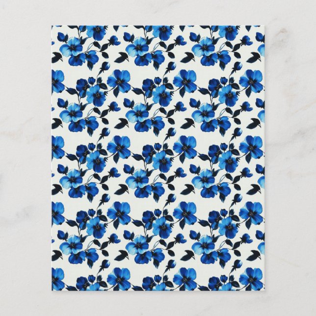 Elegant Blommig Skrapbok & Junk Journal Papper (Framsida)