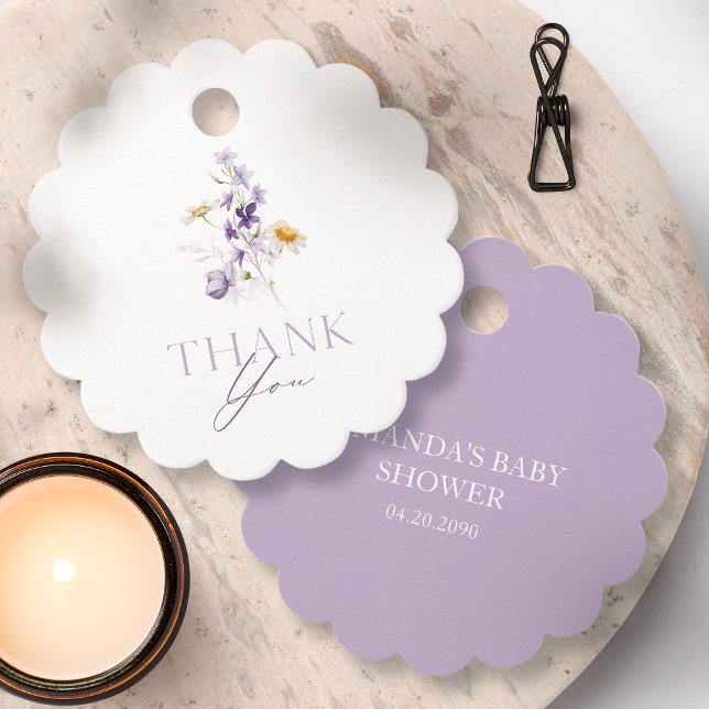 Elegant Blommig Tacksamhetsetikett  Gåvor Etiketter (Skapare uppladdad)