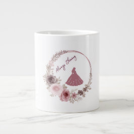 Elegant Blommig Typografi Klassisk Mugg & Klisterm Jumbo Mugg