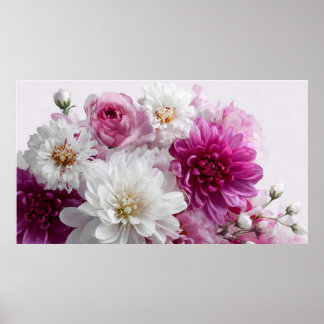 Elegant Blommig Väggkonst Dekoration – Botanisk Bl