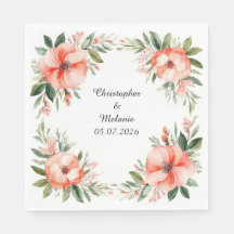 Elegant Blommig Vattenfärg Ram