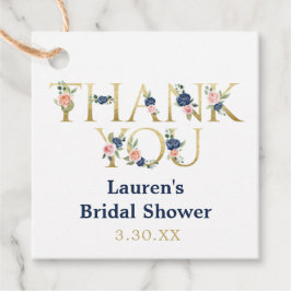 Elegant Blommig Vattenfärg Tack Gåvor Etiketter