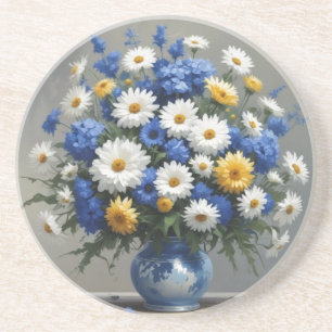 Elegant blommig vattenfärg underlägg