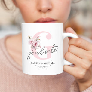 Elegant Blommigt 2025 Photo Studenten Kaffemugg