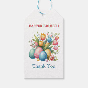Elegant Blommigt ägg påsk brunch Presentetikett
