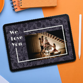 Elegant Blommigt Anpassningsbar Family Photo Text  Perfect Poster