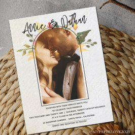 Elegant Blommigt Arch-skript Romantic Photo Bröllo