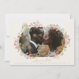 elegant blommigt Arch vår bröllop-fotokod QR-kod Spara Datumet