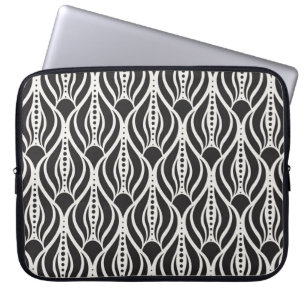 Elegant blommigt, art nouveau, sömlös patron laptop fodral