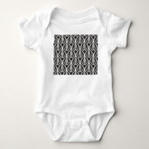 Elegant blommigt, art nouveau, sömlös patron t shirt