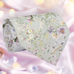 Elegant Blommigt Autumn Bröllop Necktie Slips