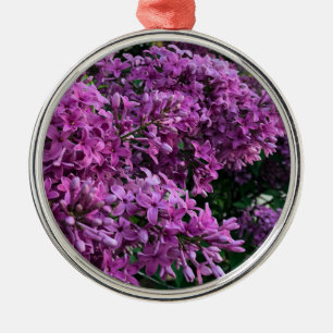 Elegant blommigt av djupa lila magenta: blommor, l julgransprydnad metall