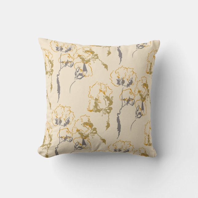 Elegant blommigt av dörrdockor kudde (Framsida)