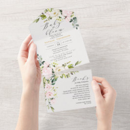 Elegant Blommigt Baby Shower & Bokar