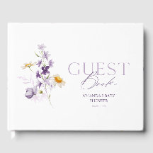 Elegant Blommigt Baby Shower Guest Bok