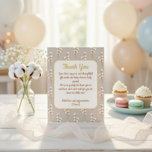 Elegant Blommigt Babykläder - tack för ditt kort