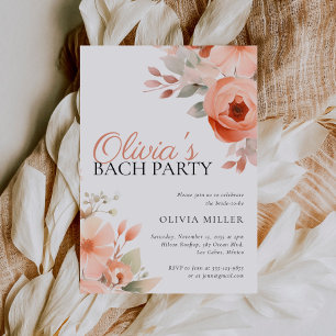 Elegant Blommigt Bachelorette Party Inbjudningar