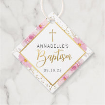 Elegant Blommigt Baptism Tack