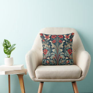 Elegant Blommigt Baroque Butterfly Dekorativ kudde