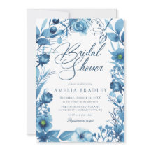 Elegant Blommigt, blå Möhippa