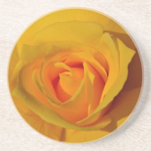 Elegant blommigt-blomman Gul ros Underlägg